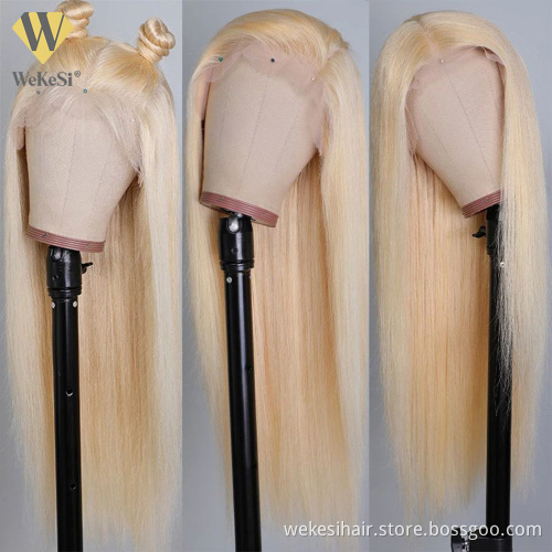 WKS HD glueless blonde human hair full lace wig,HD wig vendor 100% natural brazilian human hair full lace wigs for black women